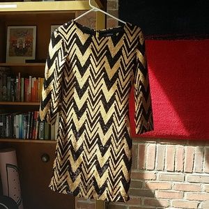 Sequin chevron homecoming dress